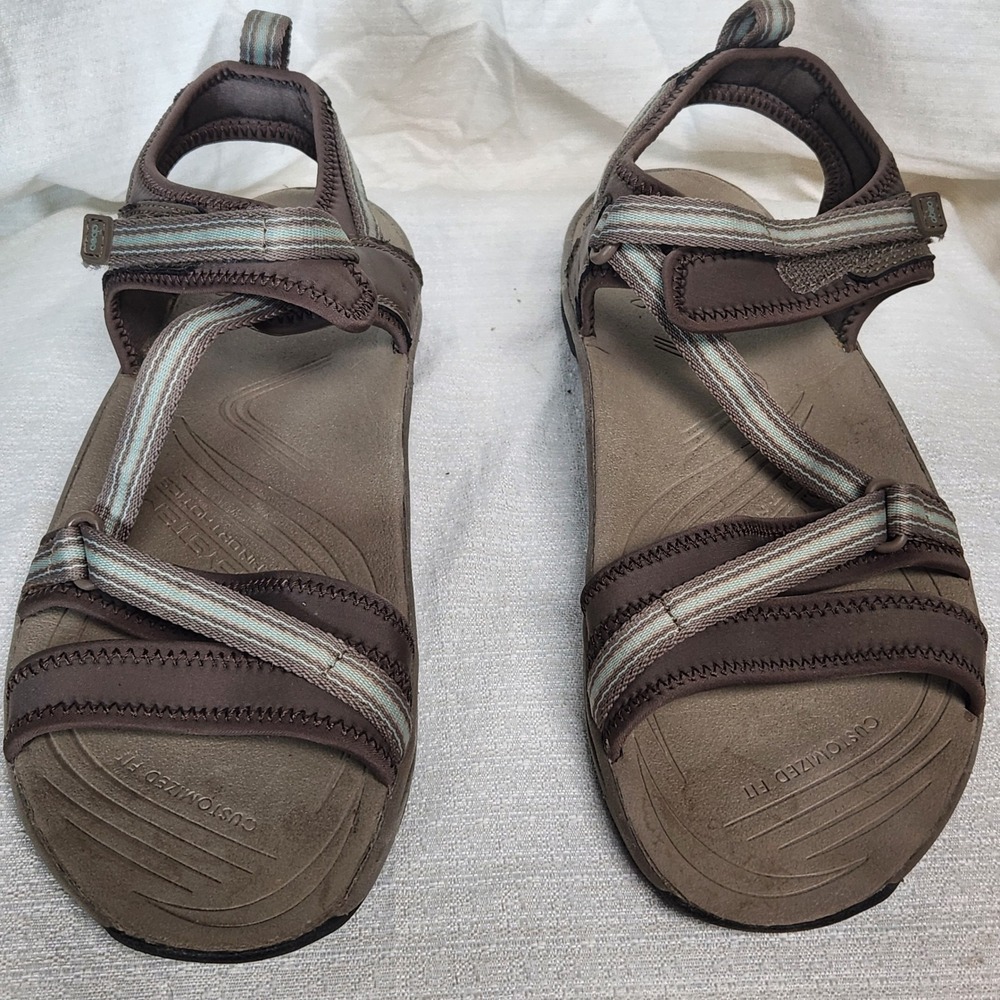 Abeo H2O B.I.O.system Women Brown Sport Sandals Orthotic Water Shoes Size 10